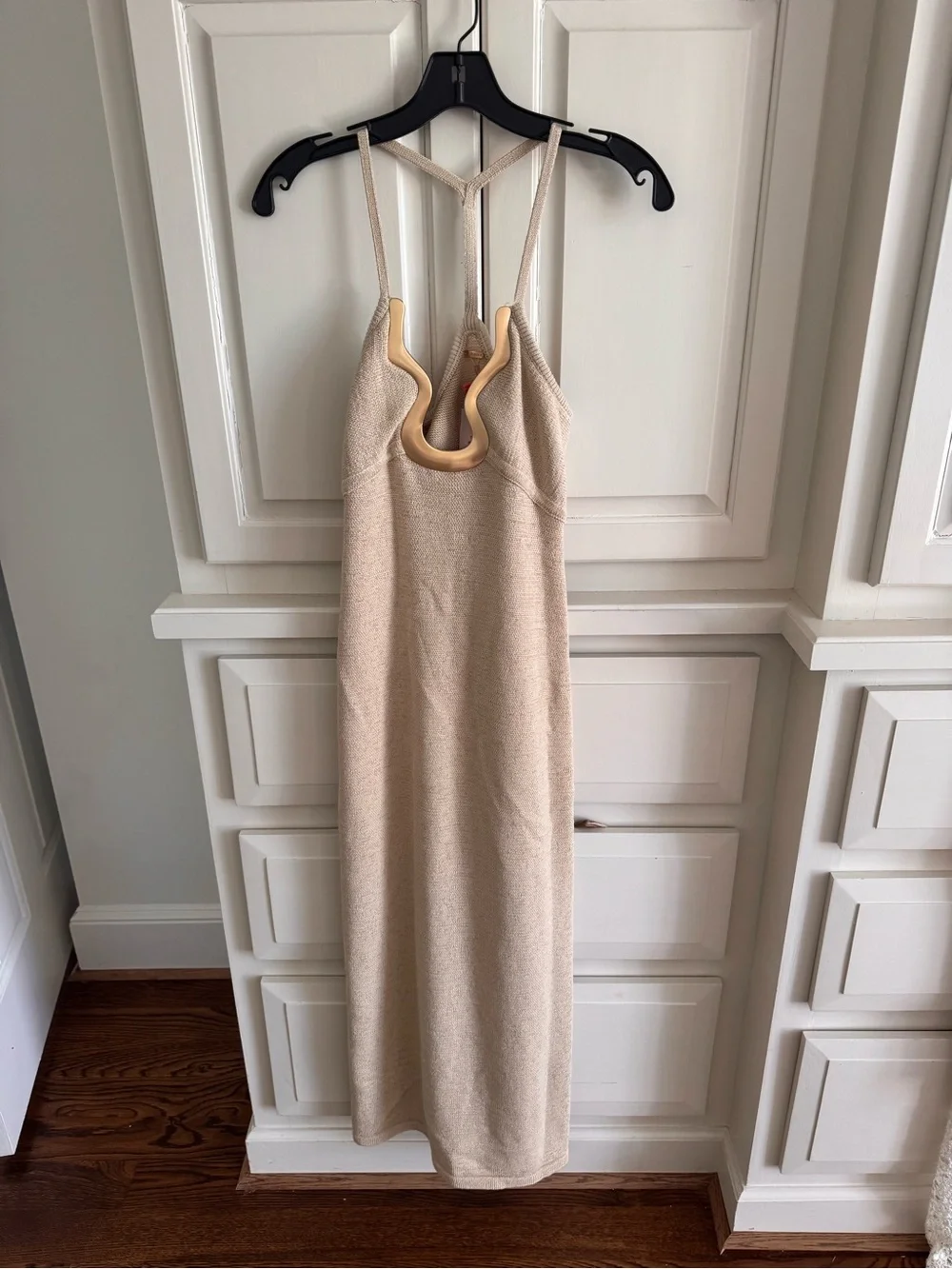 cult gaia Beige Knit Dress with Gold Accents - Picture 4 of 11